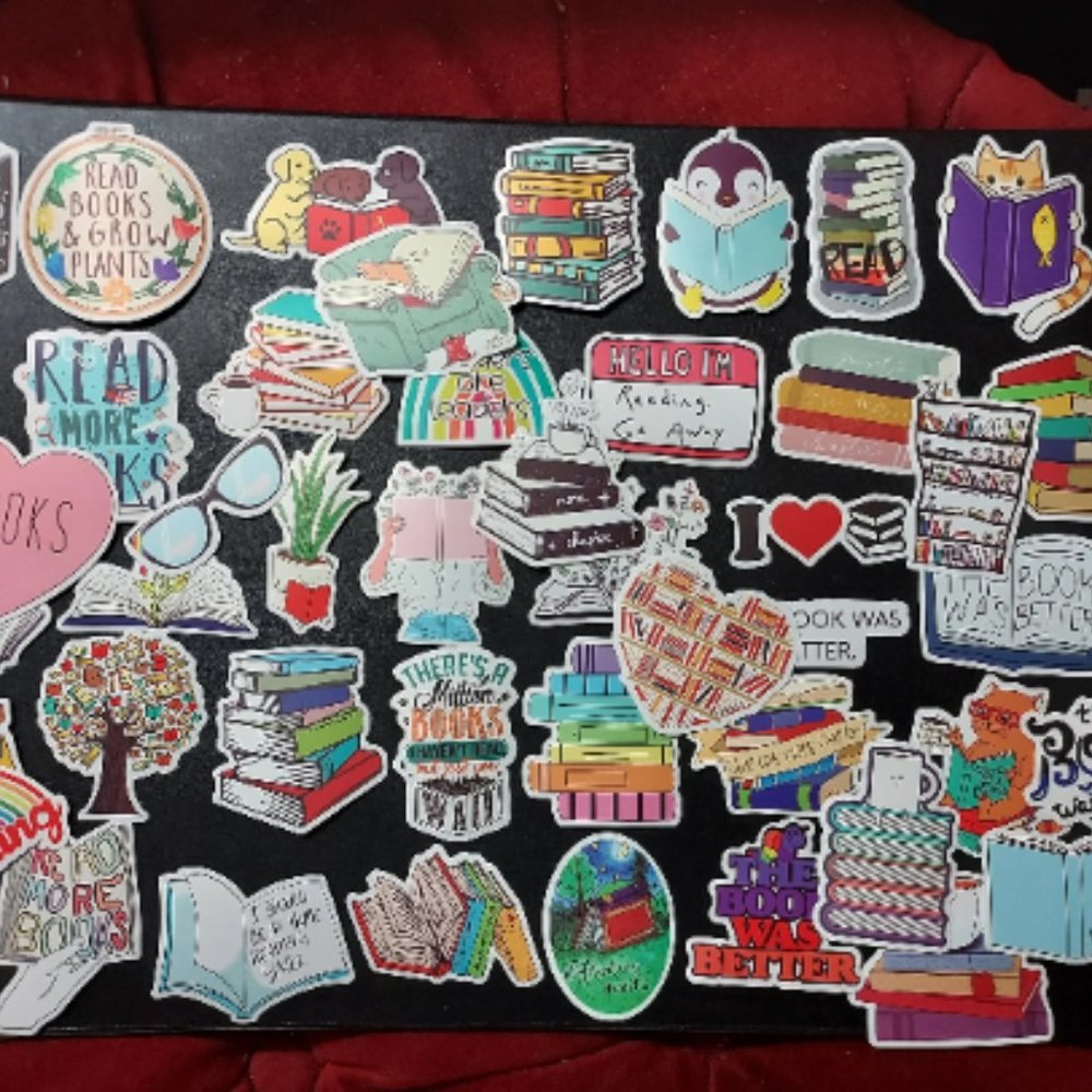 25 pcs. Book Readers Words Stickers. Random. Scrapbooking, Journaling, Laptop,